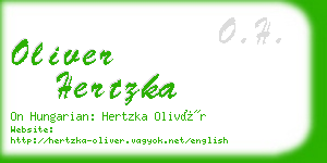 oliver hertzka business card